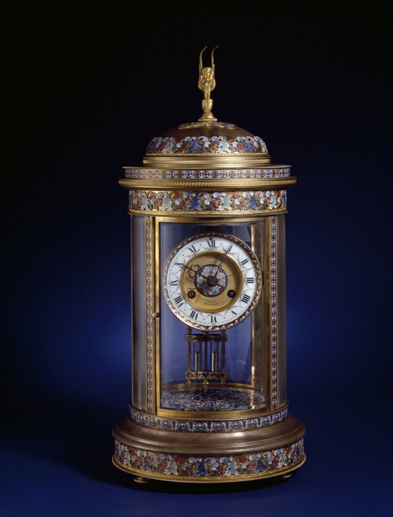 图片[1]-Copper gilded flying man clock-China Archive